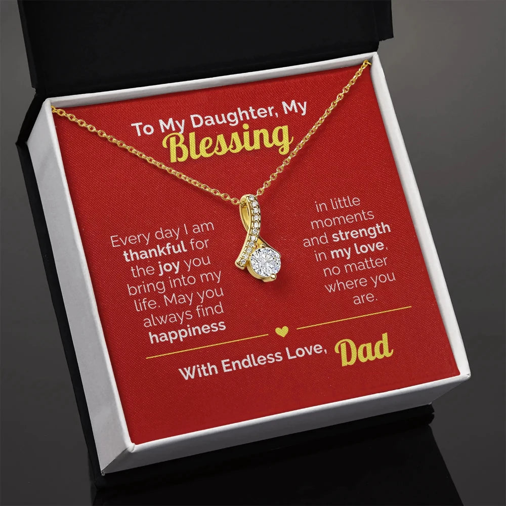 To My Daughter, My Blessing -  Endless Love Necklace