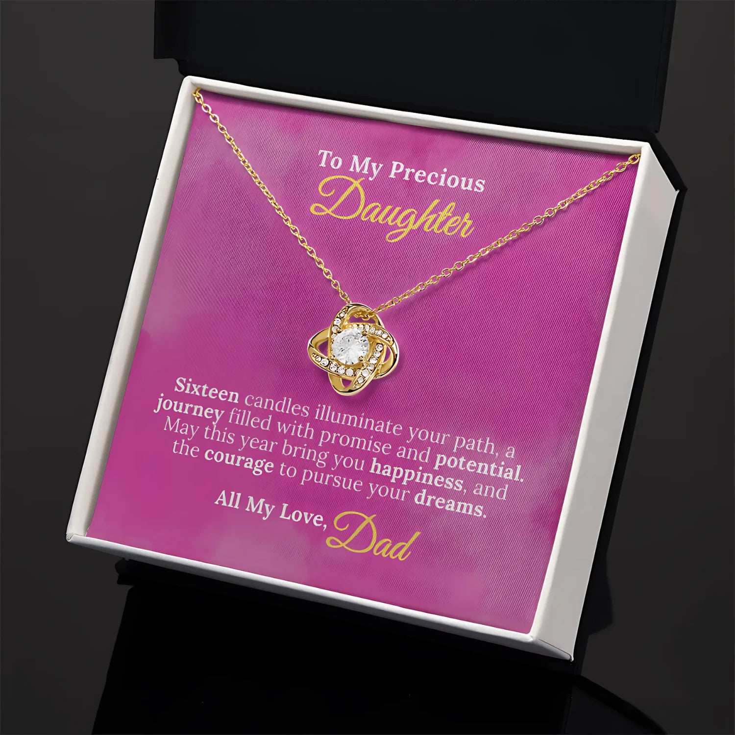 To My Precious Daughter - Sweet 16 Necklace from Dad