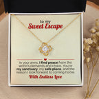 To My Wife - You're My Sweet Escape Gold Necklace