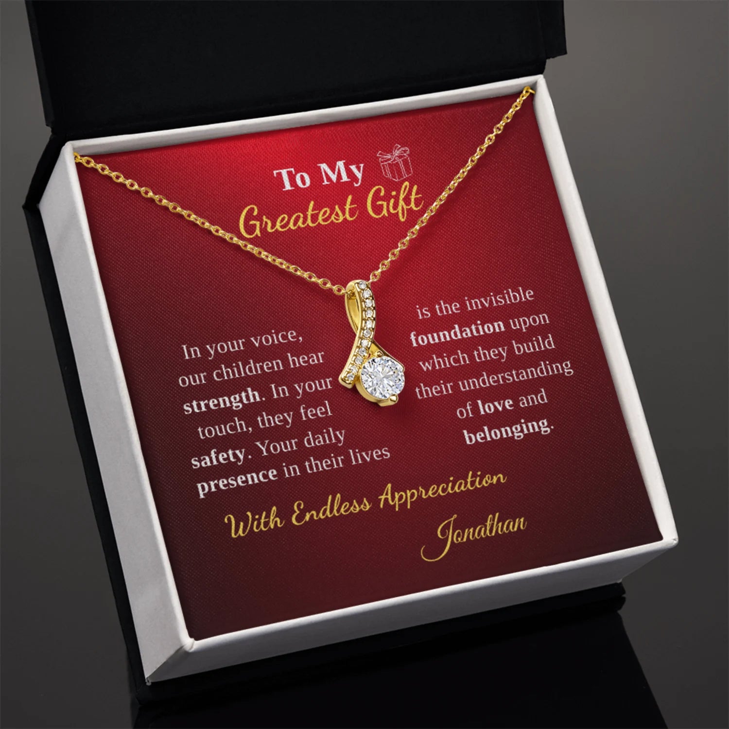 To My Wife - Our Family's Greatest Gift