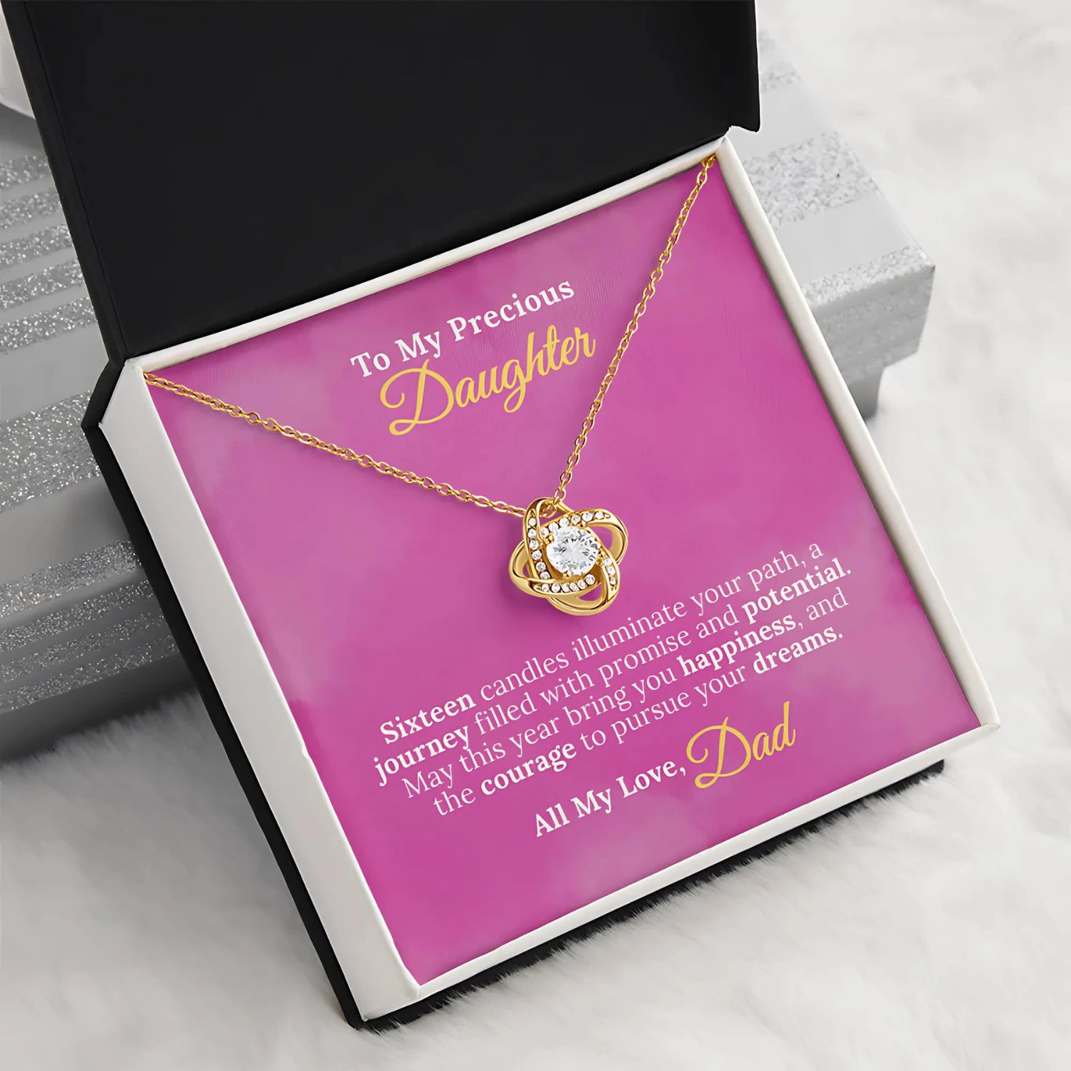 To My Precious Daughter - Sweet 16 Necklace from Dad