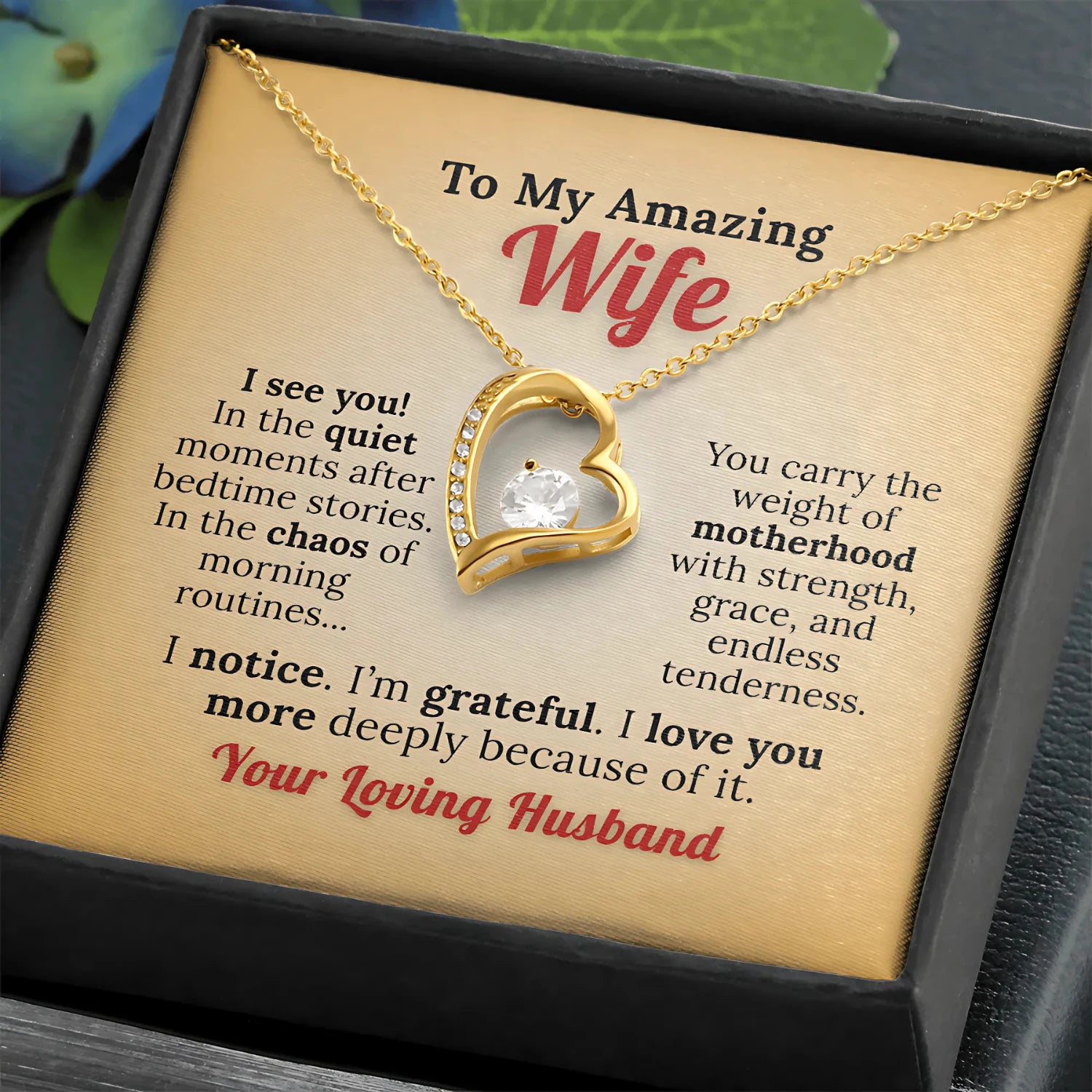 To my Amazing Wife - "I See You" Love & Appreciation Necklace