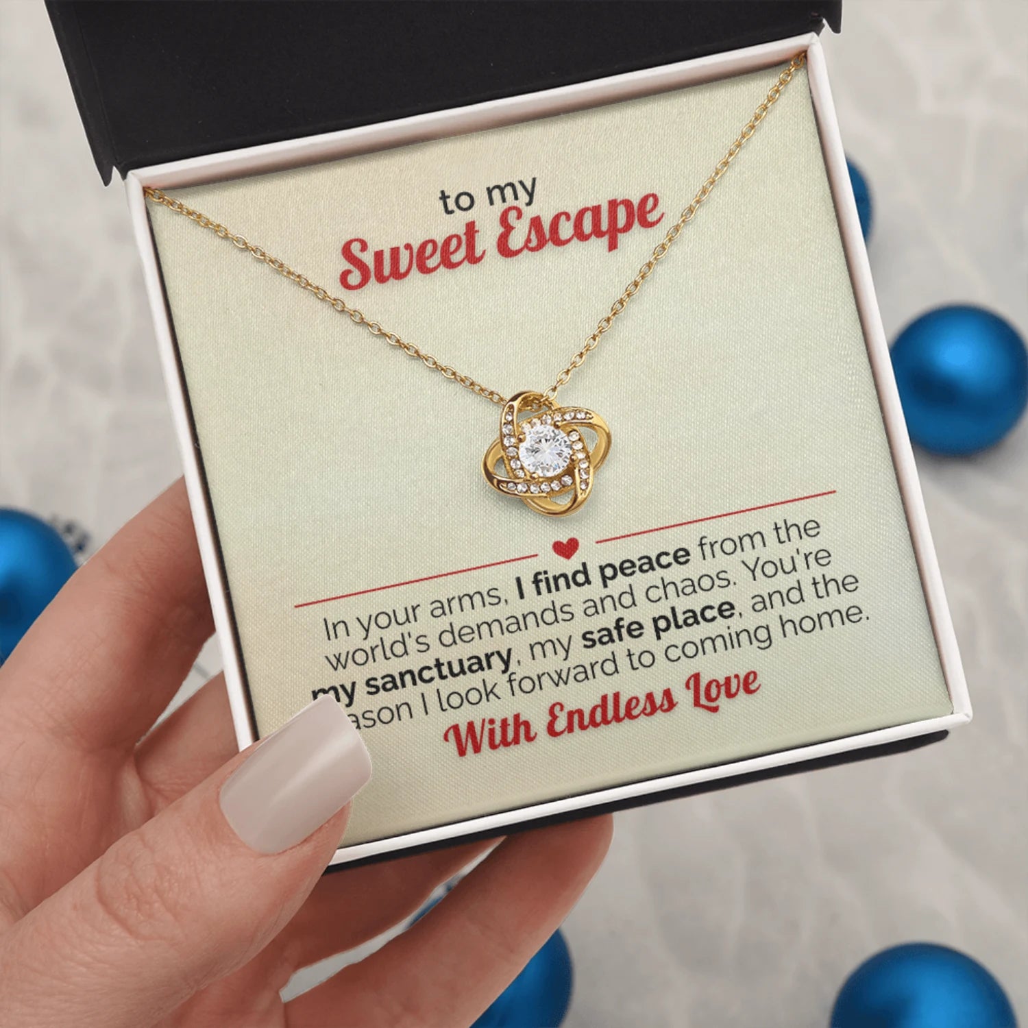 To My Wife - You're My Sweet Escape Gold Necklace