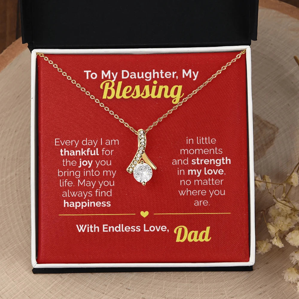 To My Daughter, My Blessing -  Endless Love Necklace