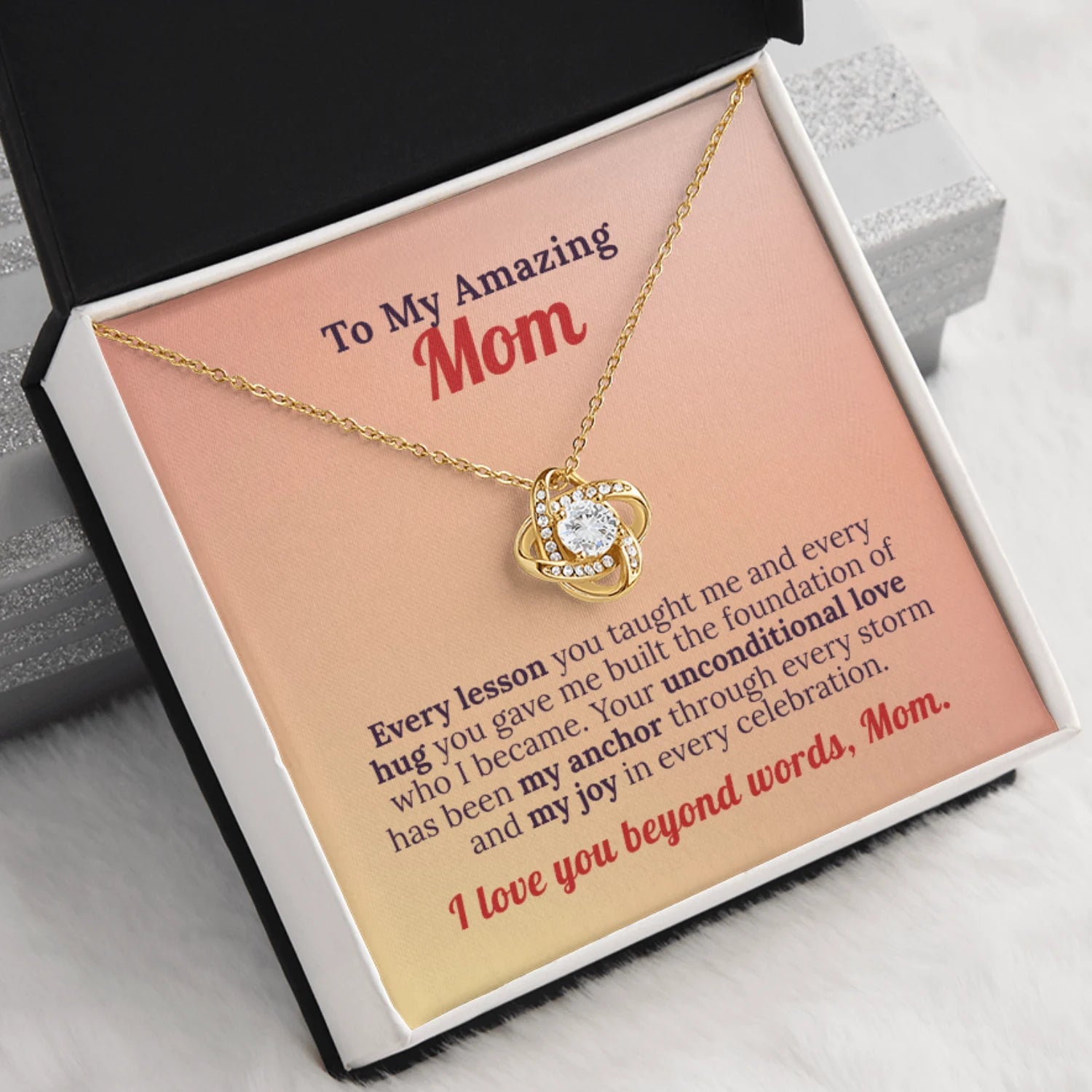 To My Amazing Mom - Foundation of Love Necklace
