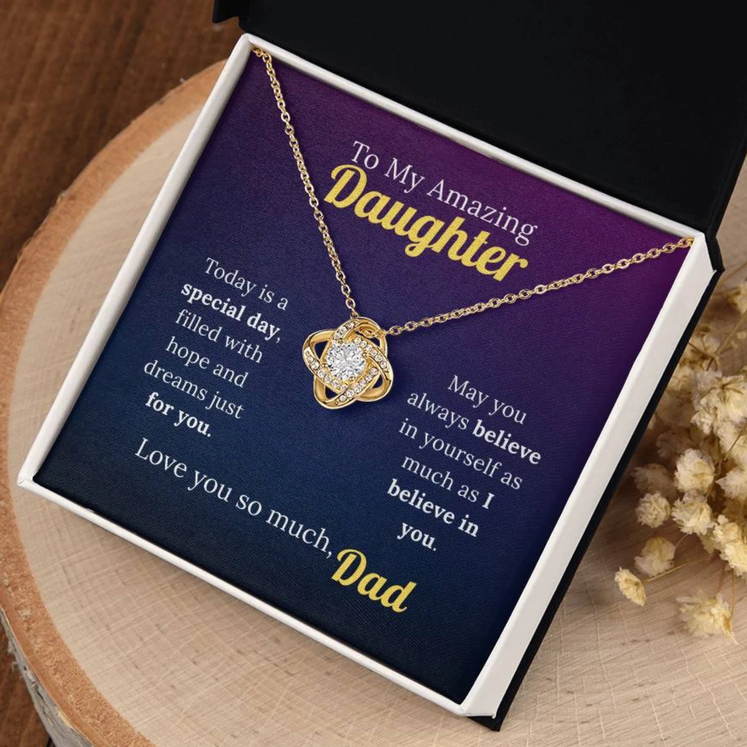 To My Amazing Daughter - A Father's Faith Necklace