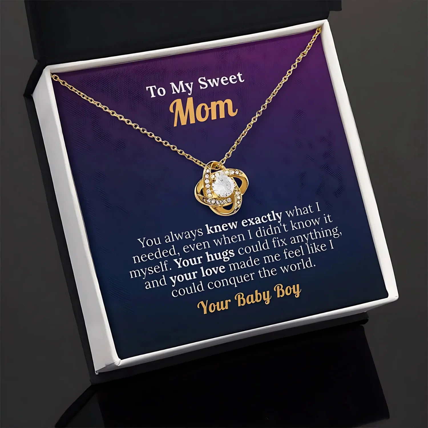 To My Sweet Mom with Love from your Baby Boy