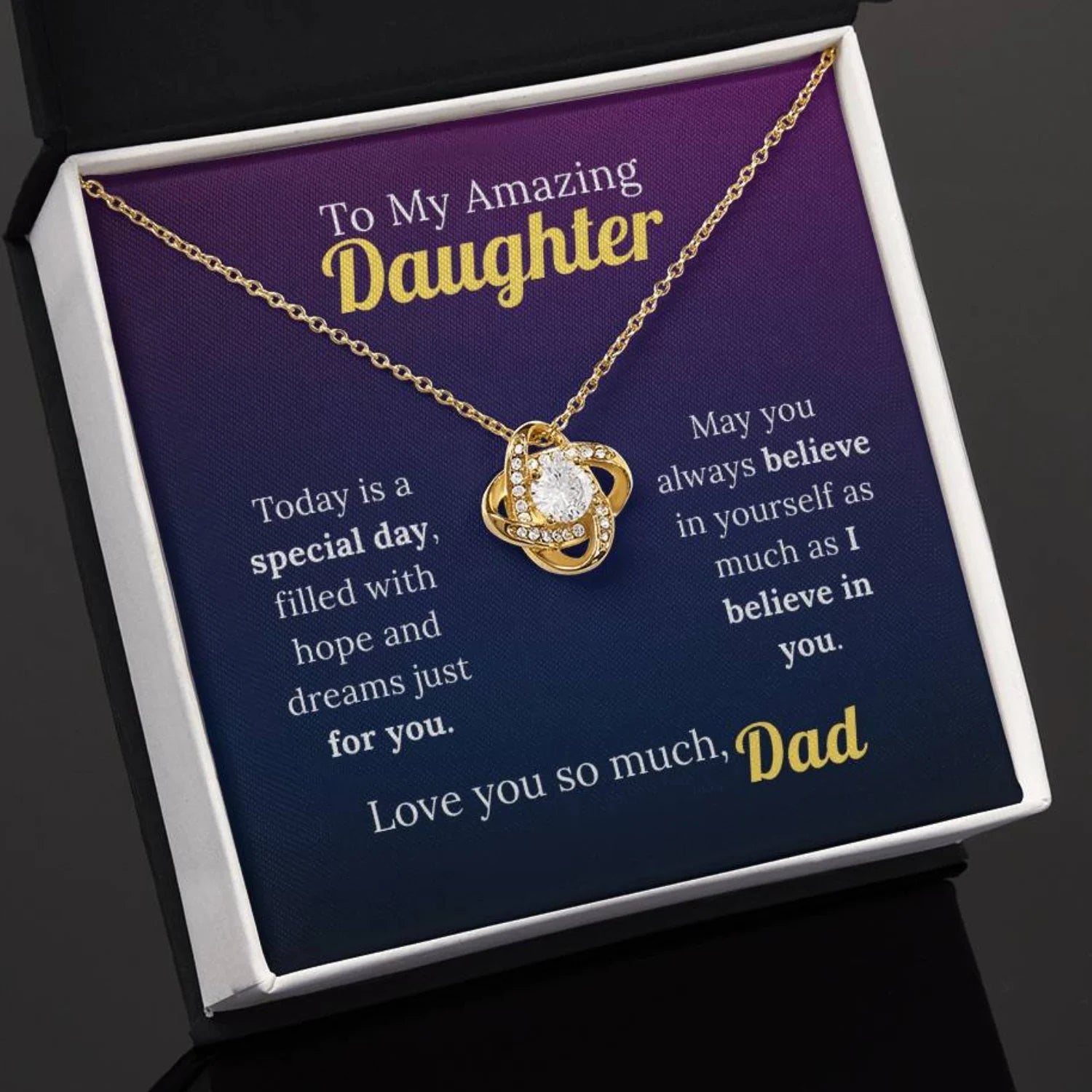 To My Amazing Daughter - A Father's Faith Necklace