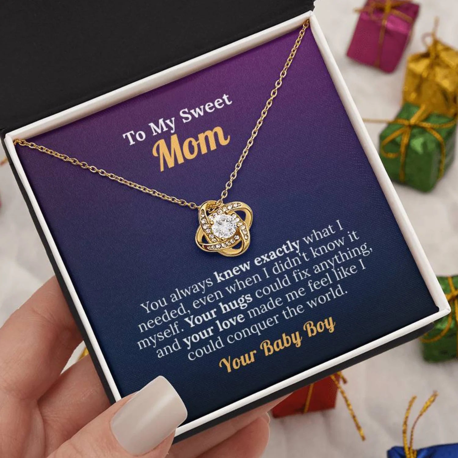 To My Sweet Mom with Love from your Baby Boy