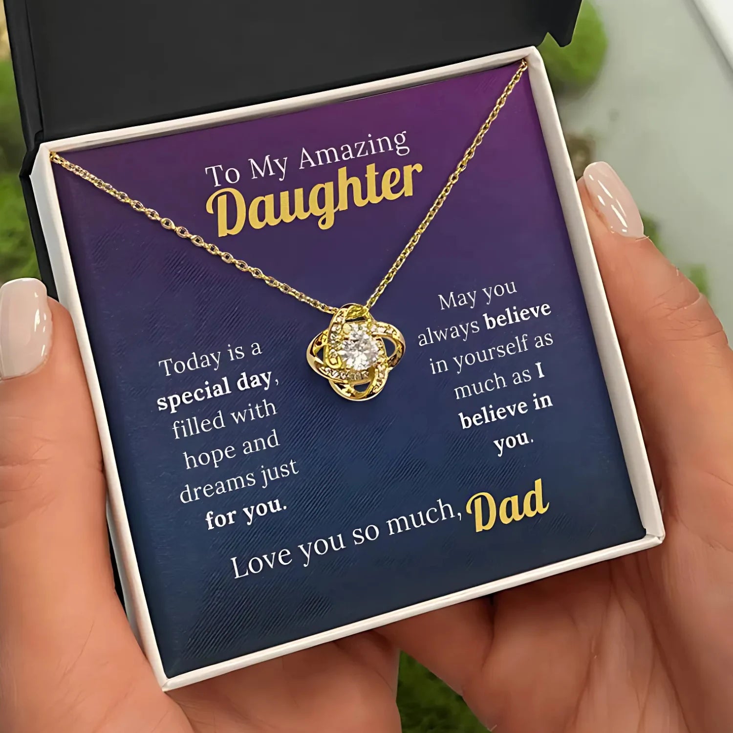 To My Amazing Daughter - A Father's Faith Necklace
