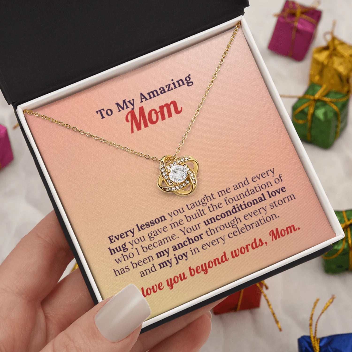 To My Amazing Mom - Foundation of Love Necklace
