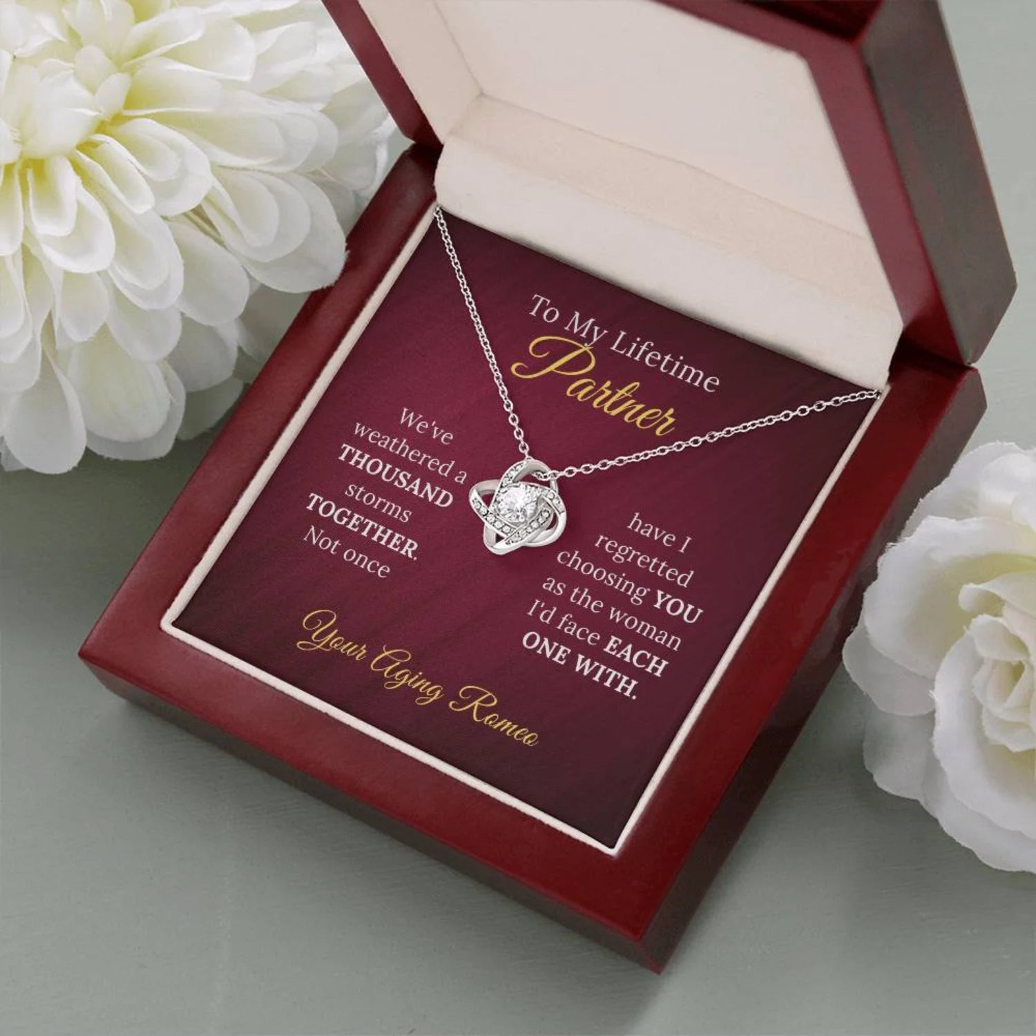 To My Lifetime Partner - Wife Appreciation Necklace