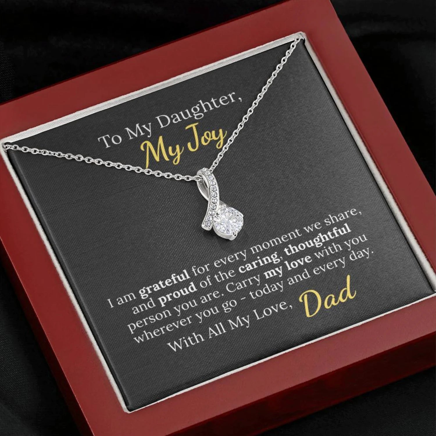 To My Daughter My Joy - Heartfelt Love Necklace