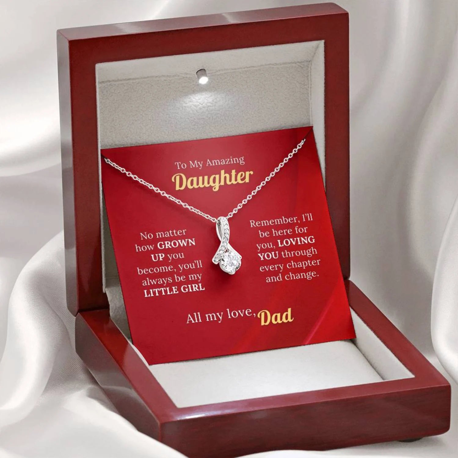 To My Amazing Daughter - Forever My Little Girl Necklace