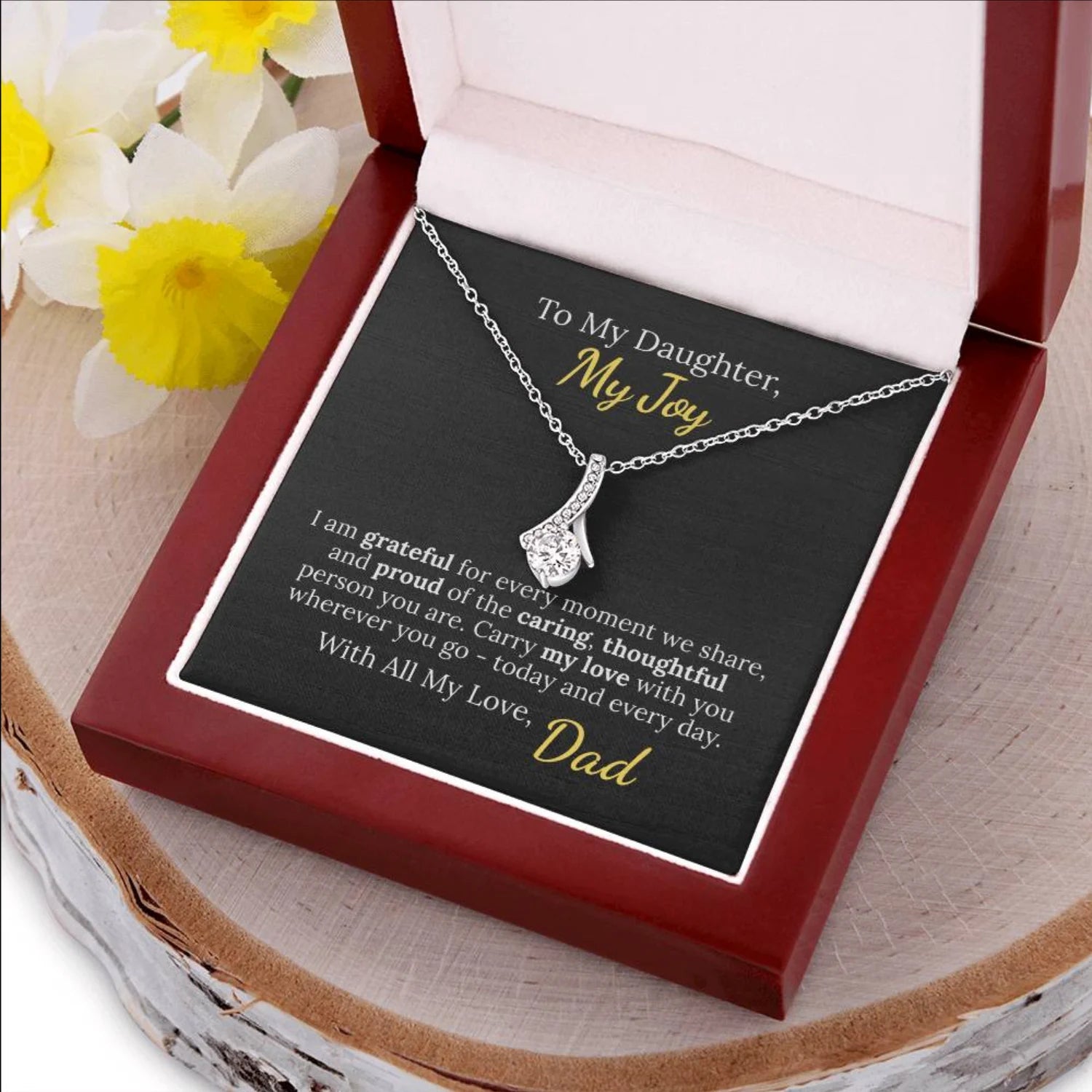 To My Daughter My Joy - Heartfelt Love Necklace