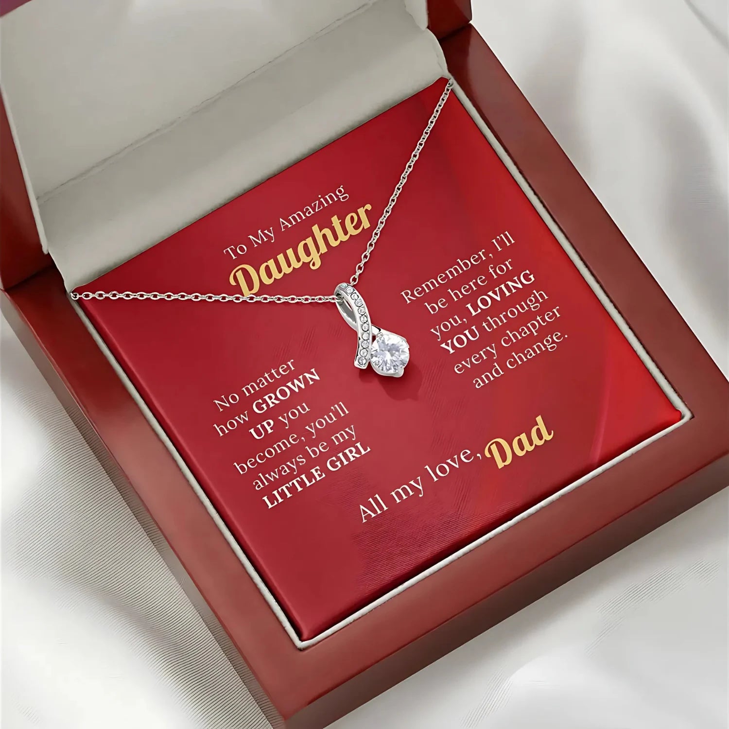 To My Amazing Daughter - Forever My Little Girl Necklace