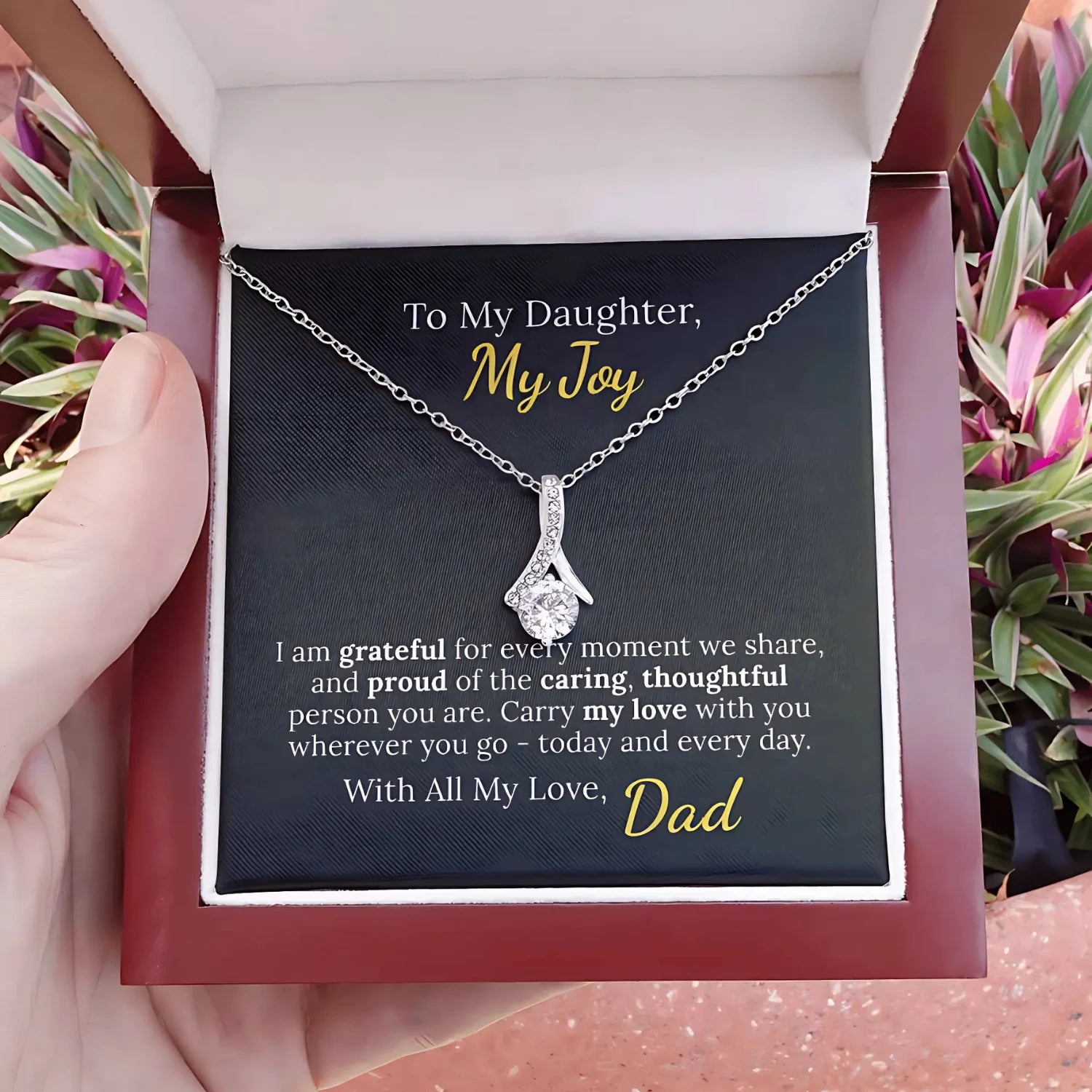 To My Daughter My Joy - Heartfelt Love Necklace