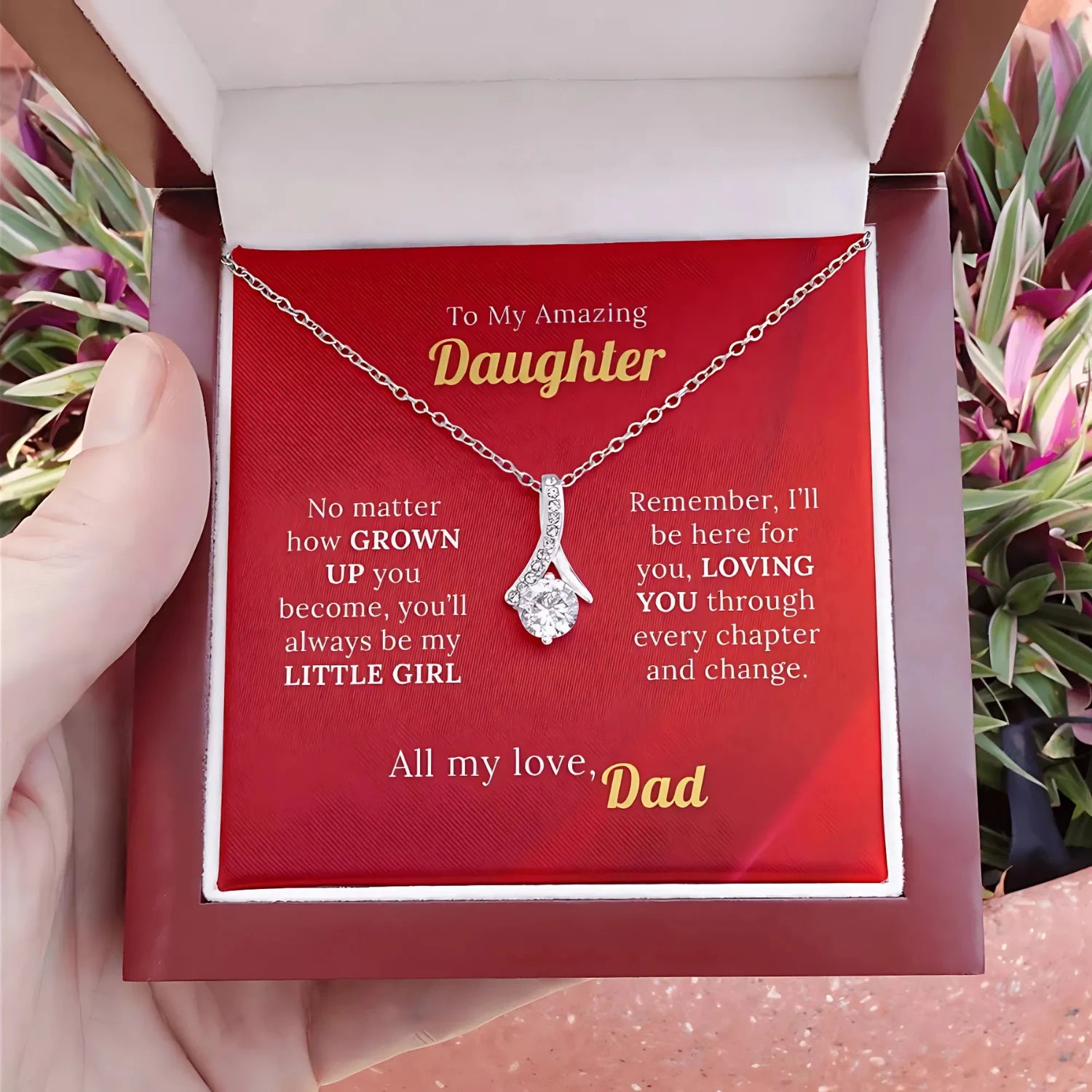 To My Amazing Daughter - Forever My Little Girl Necklace