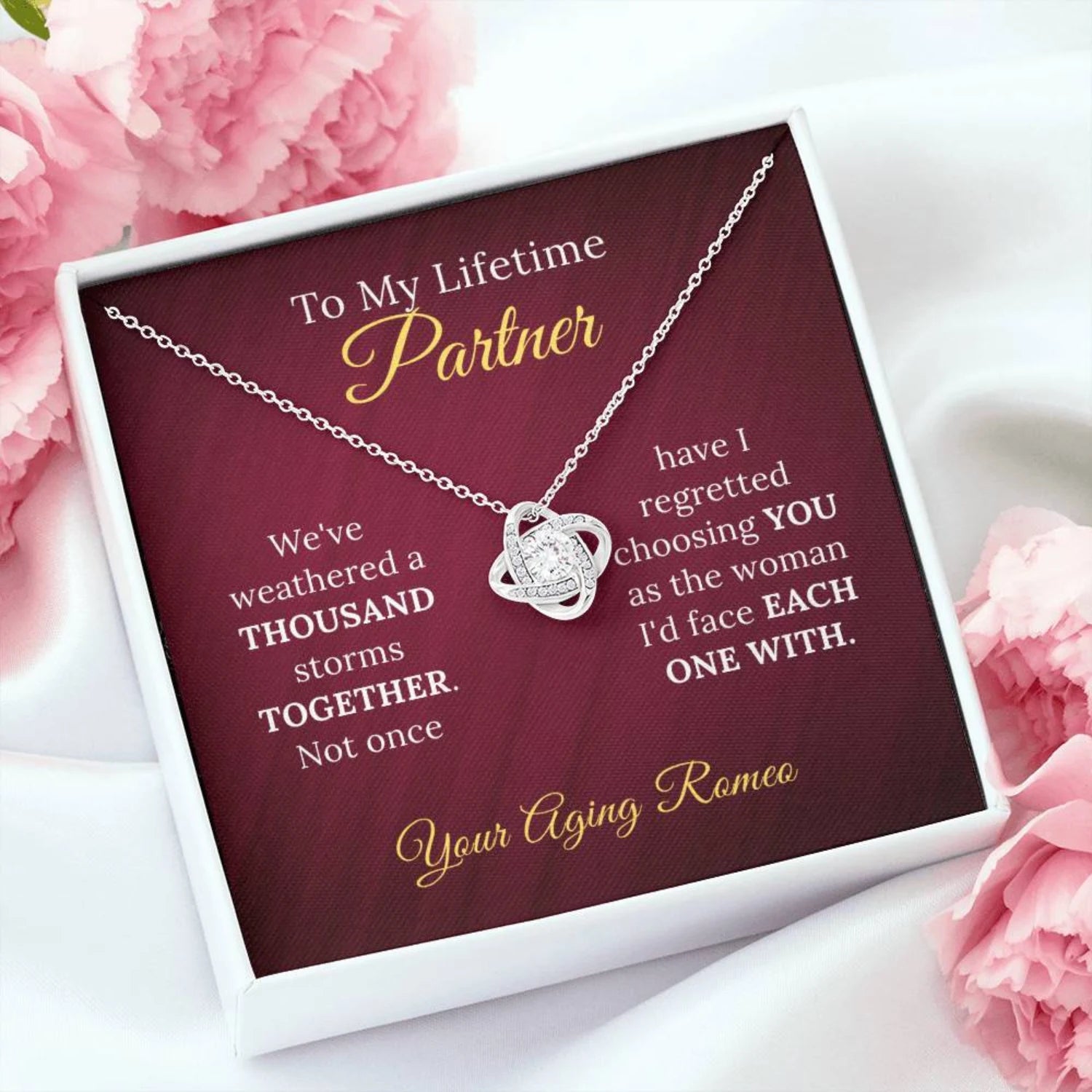 To My Lifetime Partner - Wife Appreciation Necklace