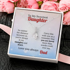 To My Sweetest Daughter - Love Beyond Distance Necklace