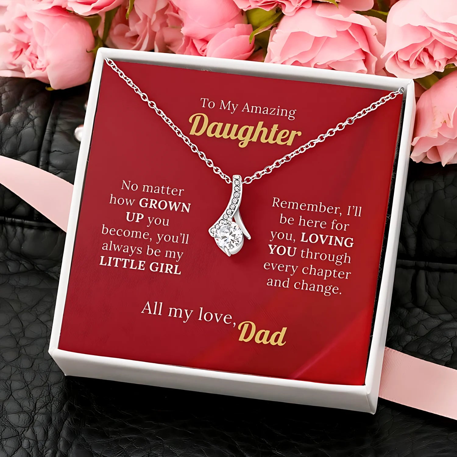 To My Amazing Daughter - Forever My Little Girl Necklace
