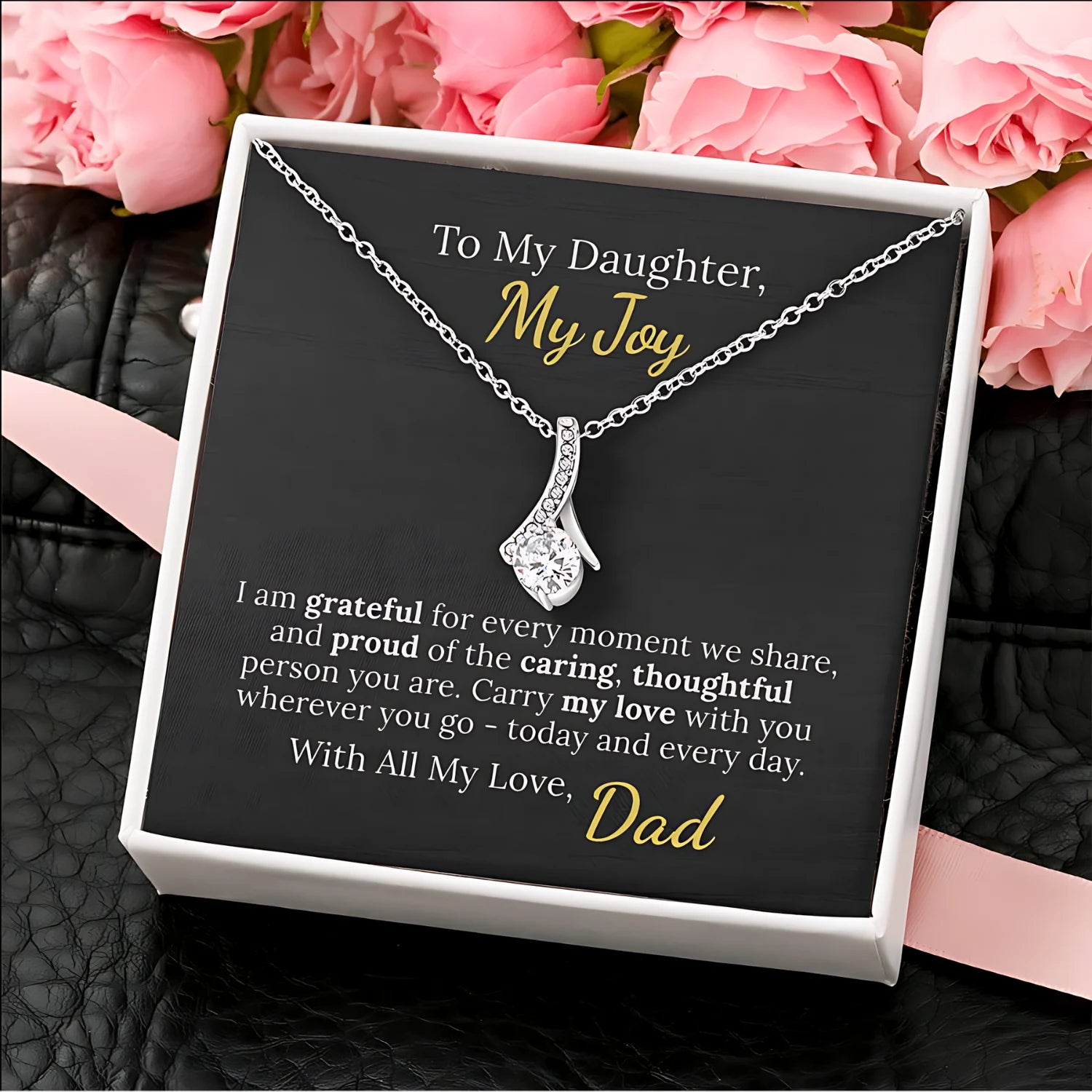To My Daughter My Joy - Heartfelt Love Necklace