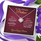 To My Lifetime Partner - Wife Appreciation Necklace