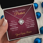 To My Lifetime Partner - Wife Appreciation Necklace