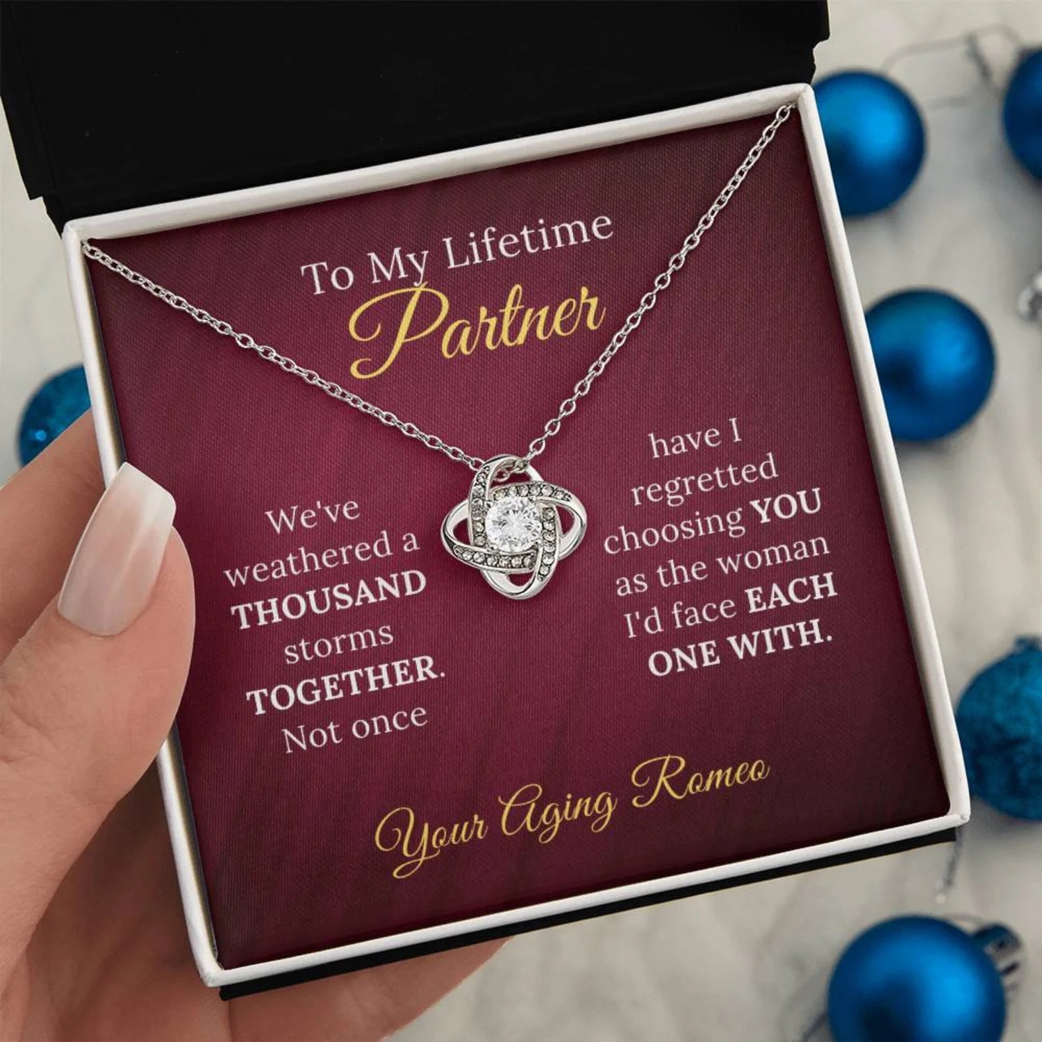 To My Lifetime Partner - Wife Appreciation Necklace