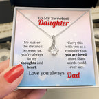 To My Sweetest Daughter - Love Beyond Distance Necklace