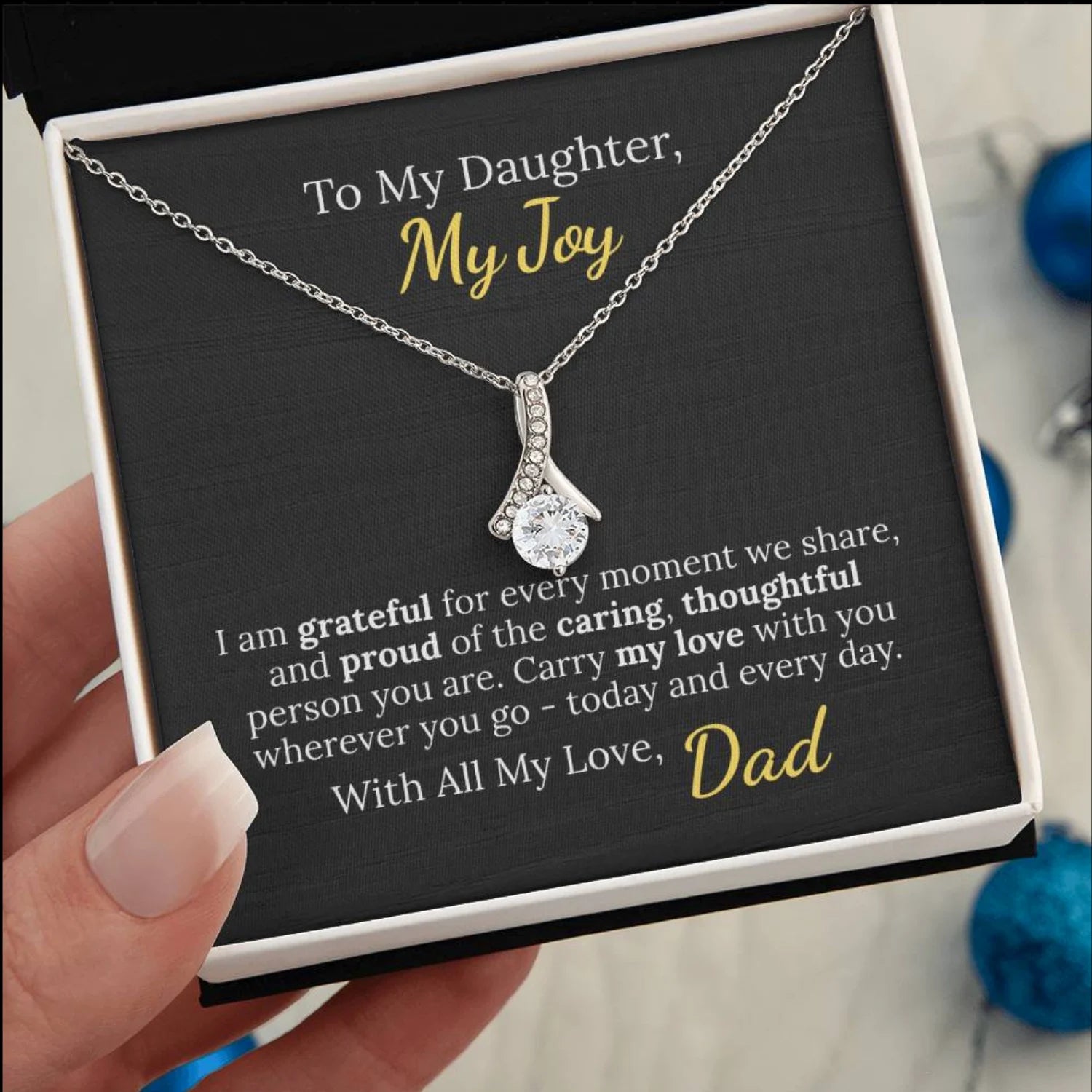 To My Daughter My Joy - Heartfelt Love Necklace