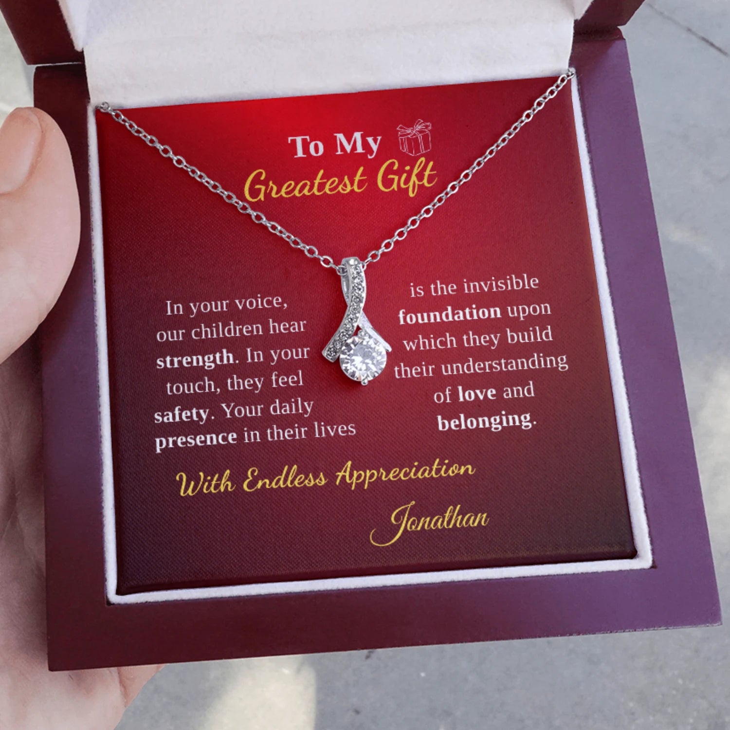 To My Wife - Our Family's Greatest Gift