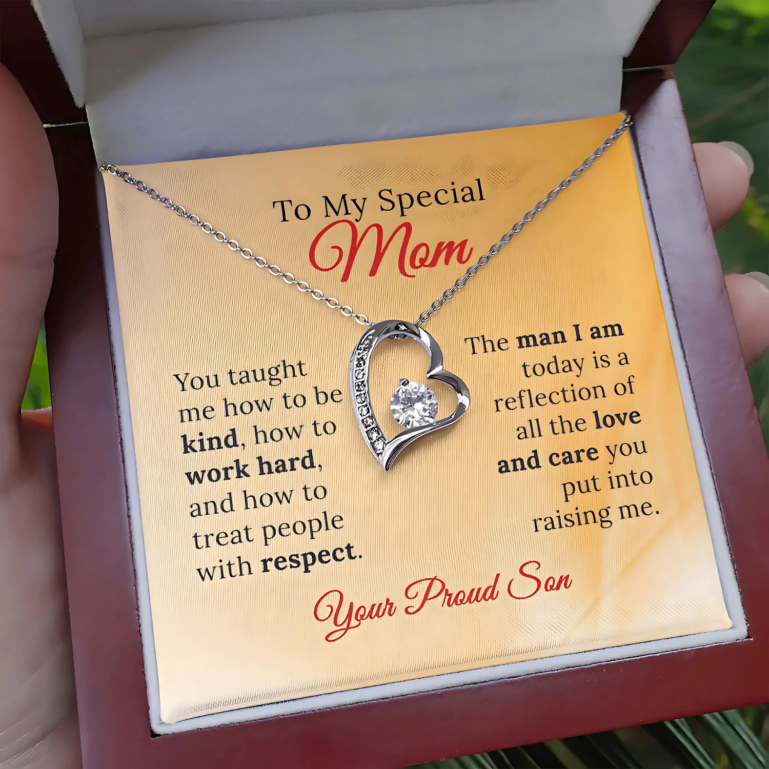 To My Special Mom From Your Proud Son