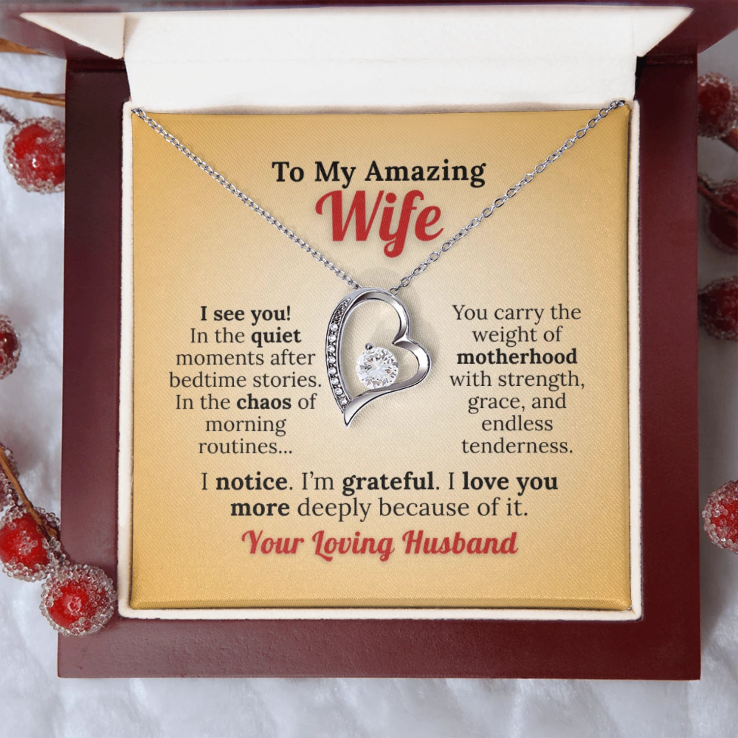 To my Amazing Wife - "I See You" Love & Appreciation Necklace