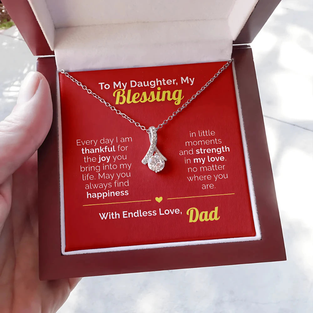 To My Daughter, My Blessing -  Endless Love Necklace