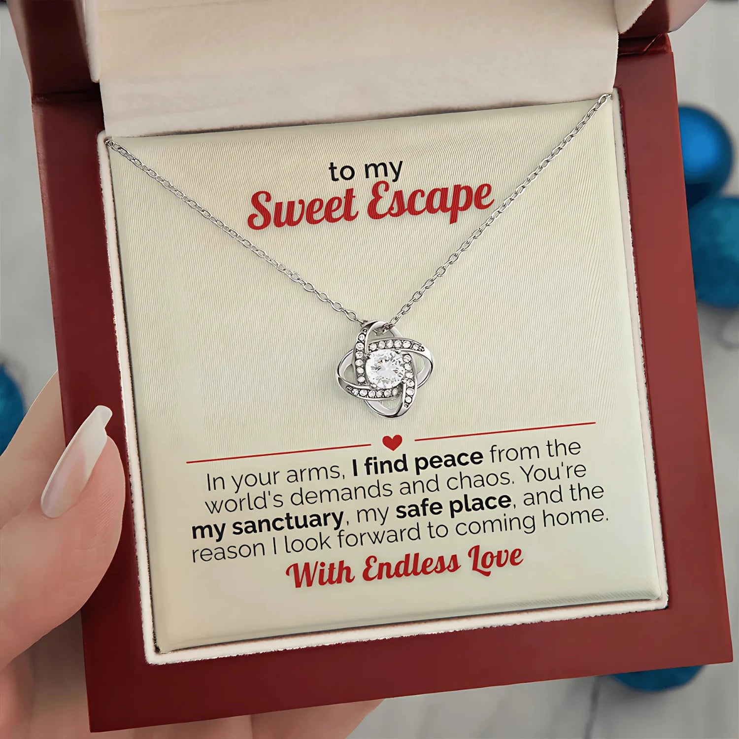 To My Wife - You're My Sweet Escape Gold Necklace