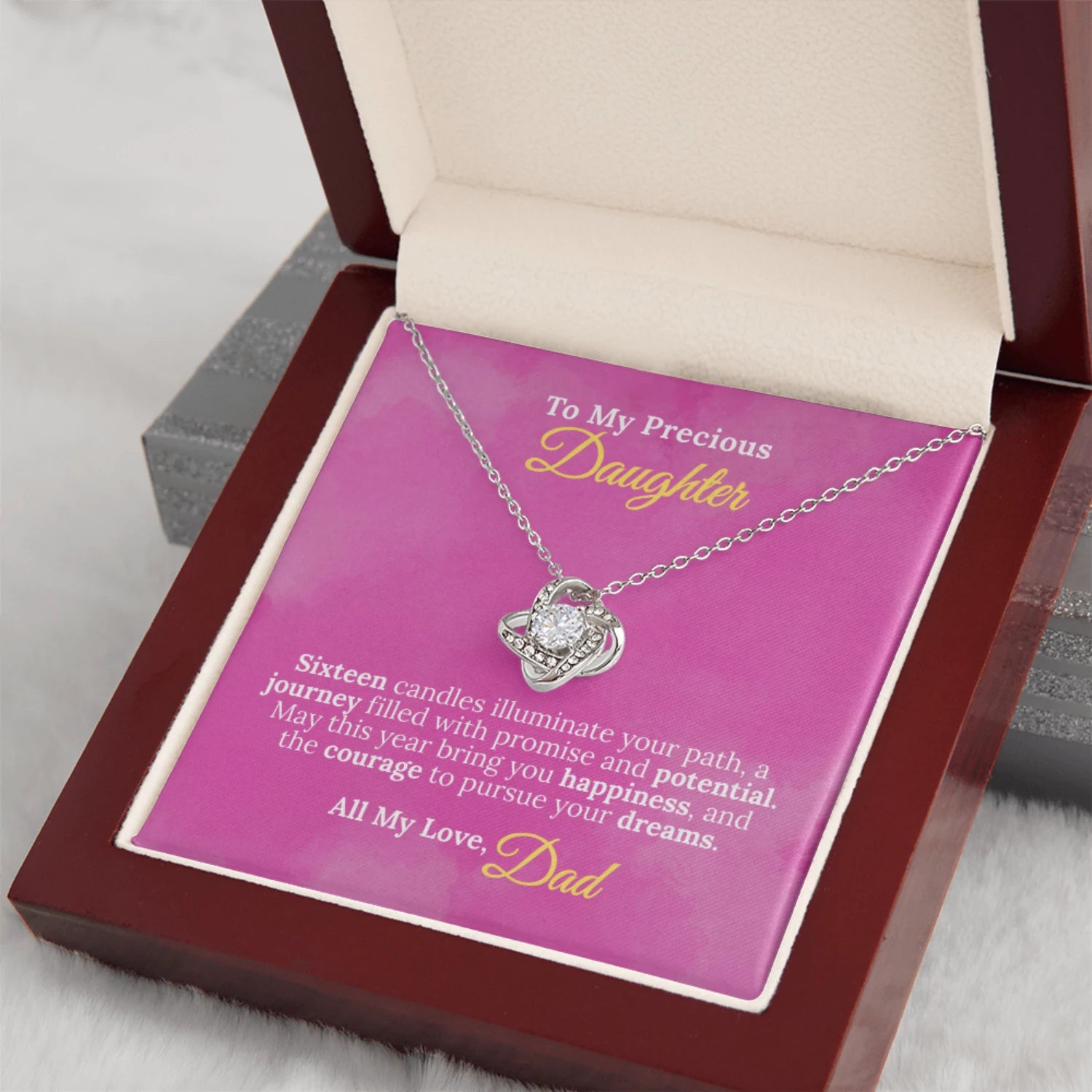 To My Precious Daughter - Sweet 16 Necklace from Dad