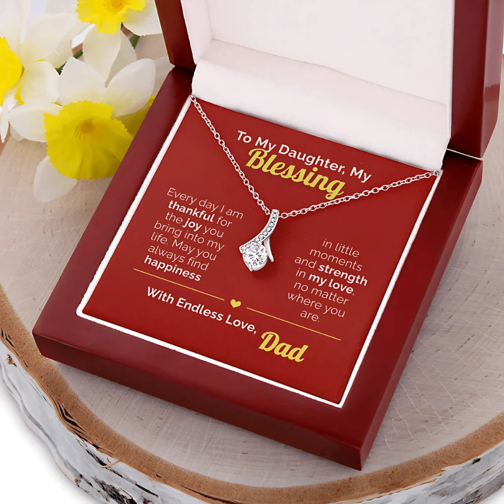 To My Daughter, My Blessing -  Endless Love Necklace
