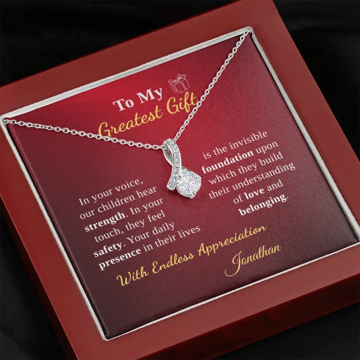 To My Wife - Our Family's Greatest Gift