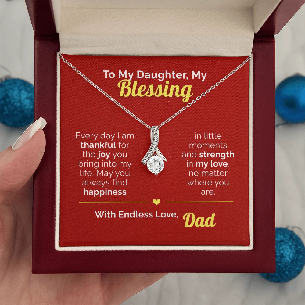 To My Daughter, My Blessing -  Endless Love Necklace