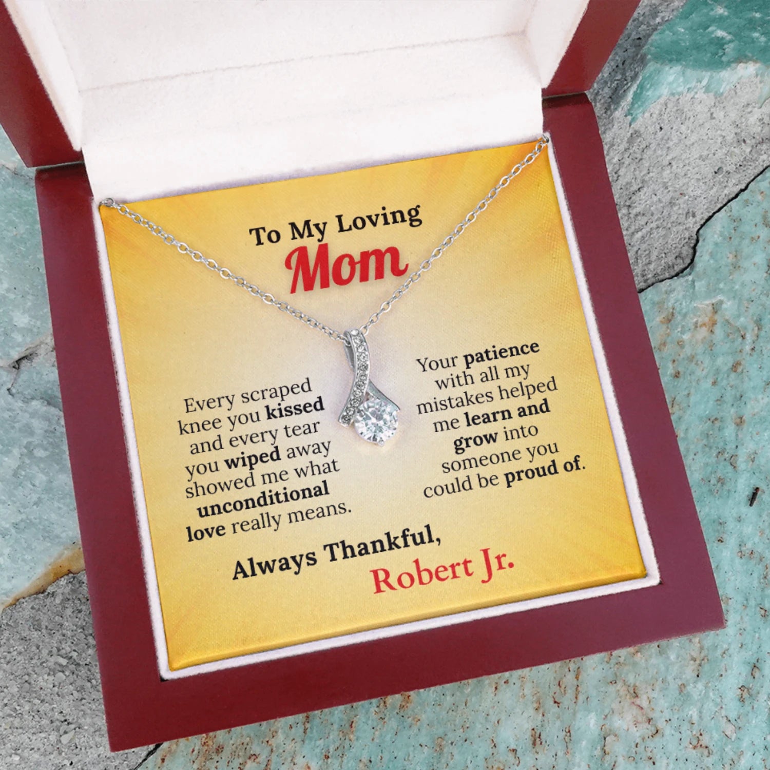 To My Loving Mom From Your Thankful Boy