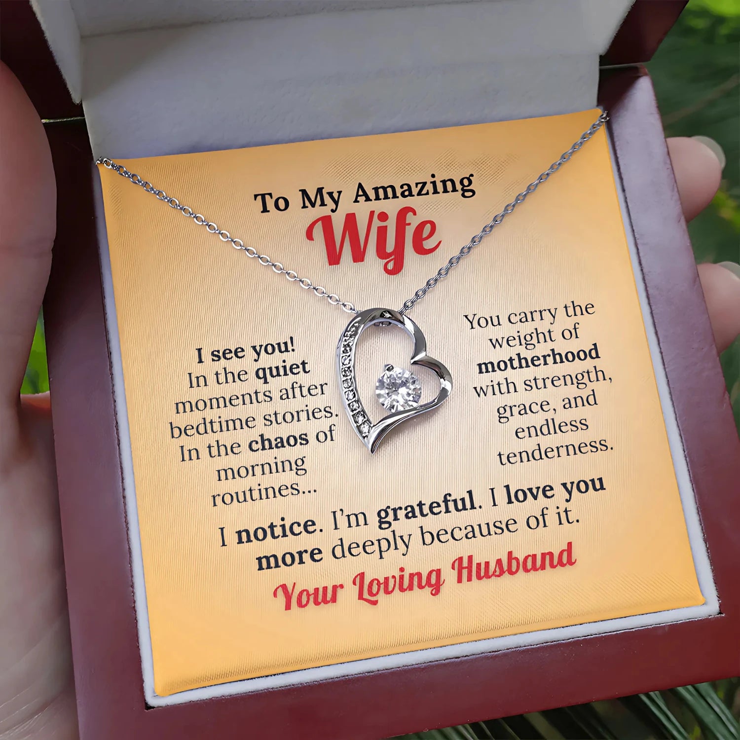 To my Amazing Wife - "I See You" Love & Appreciation Necklace