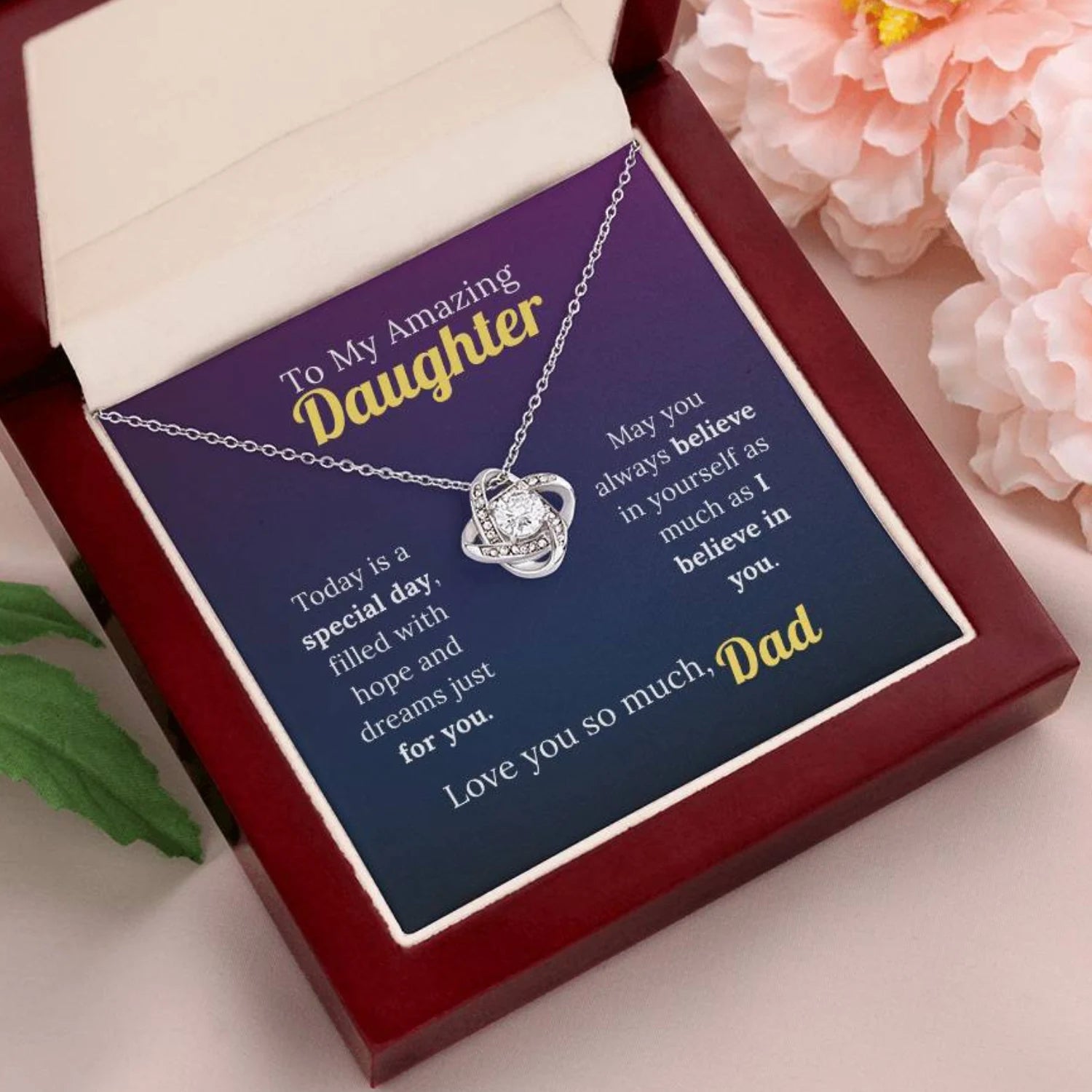 To My Amazing Daughter - A Father's Faith Necklace