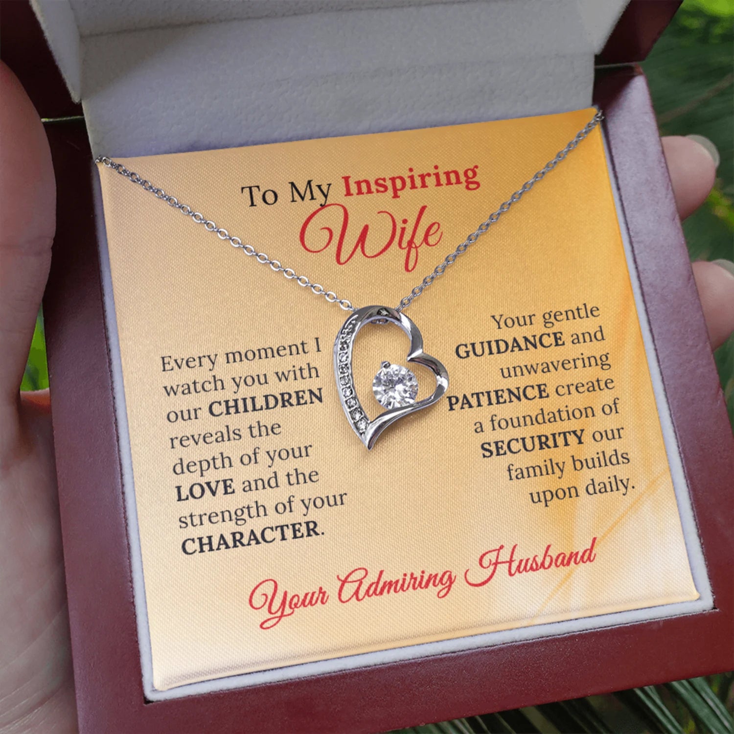 To My Inspiring Wife, Who Makes Our Family Complete