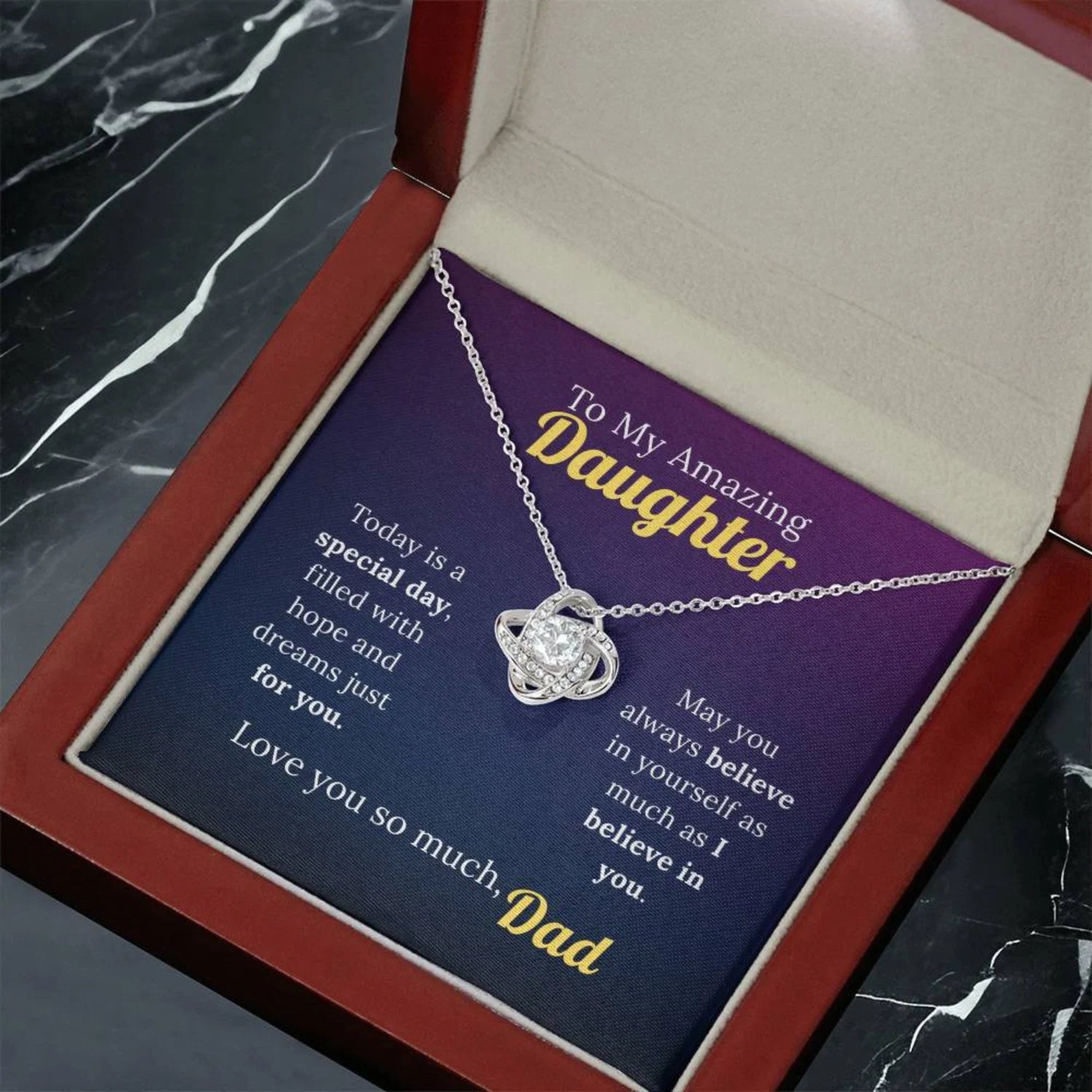 To My Amazing Daughter - A Father's Faith Necklace