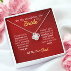 To My Daughter, the Bride - Always in My Heart Necklace