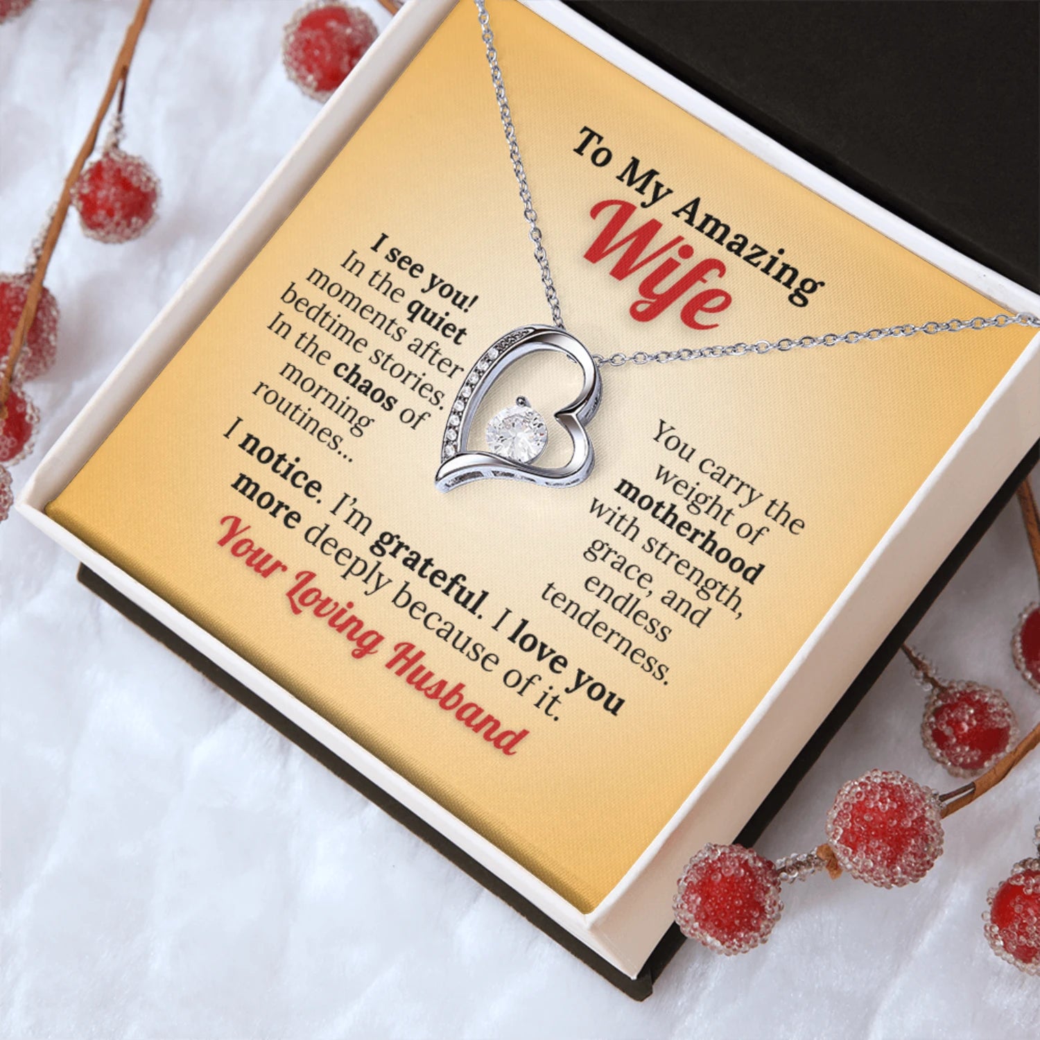 To my Amazing Wife - "I See You" Love & Appreciation Necklace