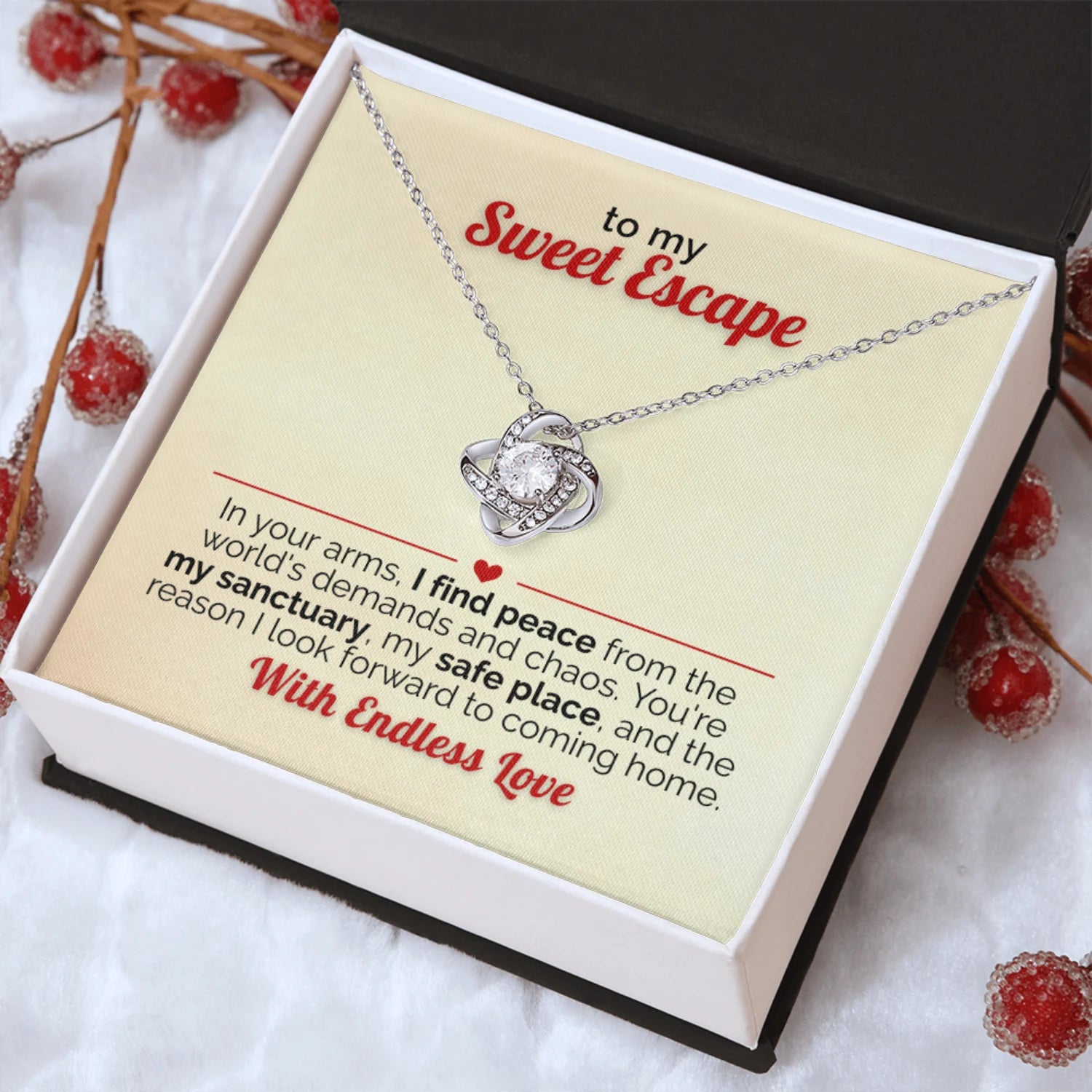 To My Wife - You're My Sweet Escape Gold Necklace
