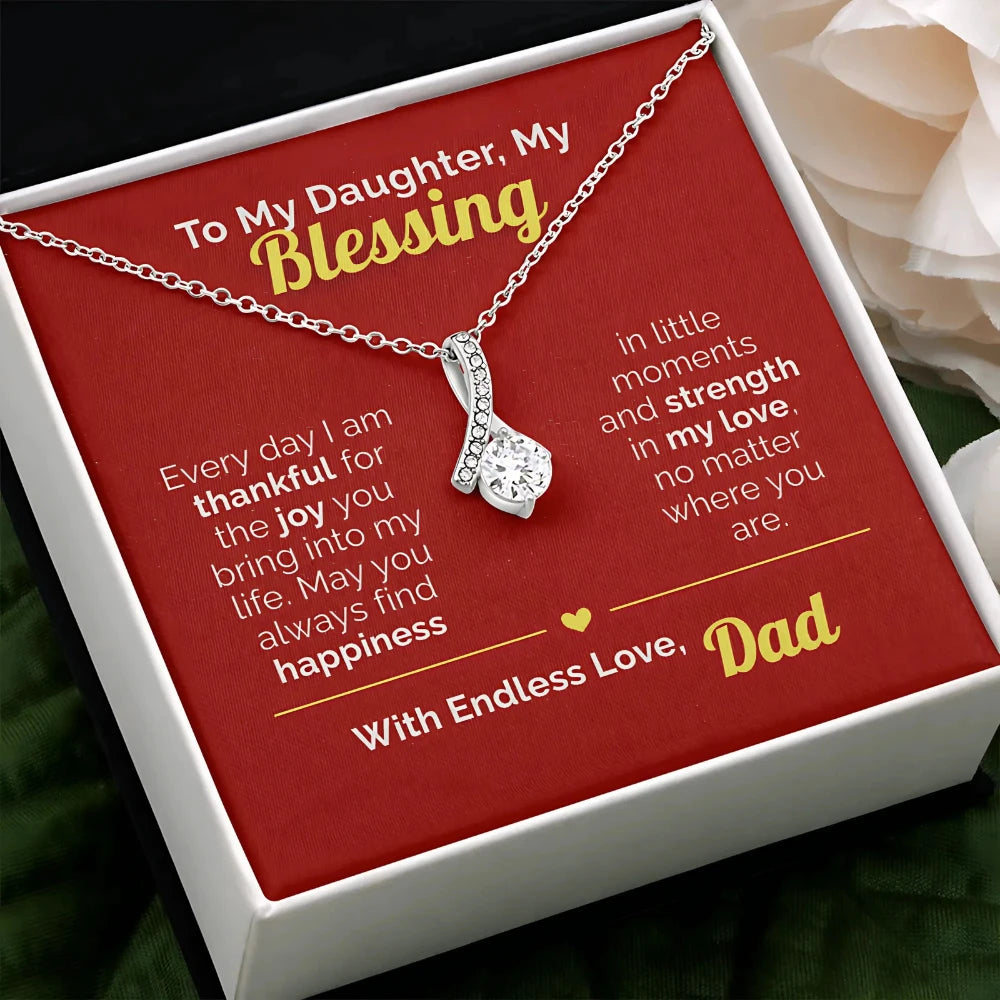 To My Daughter, My Blessing -  Endless Love Necklace