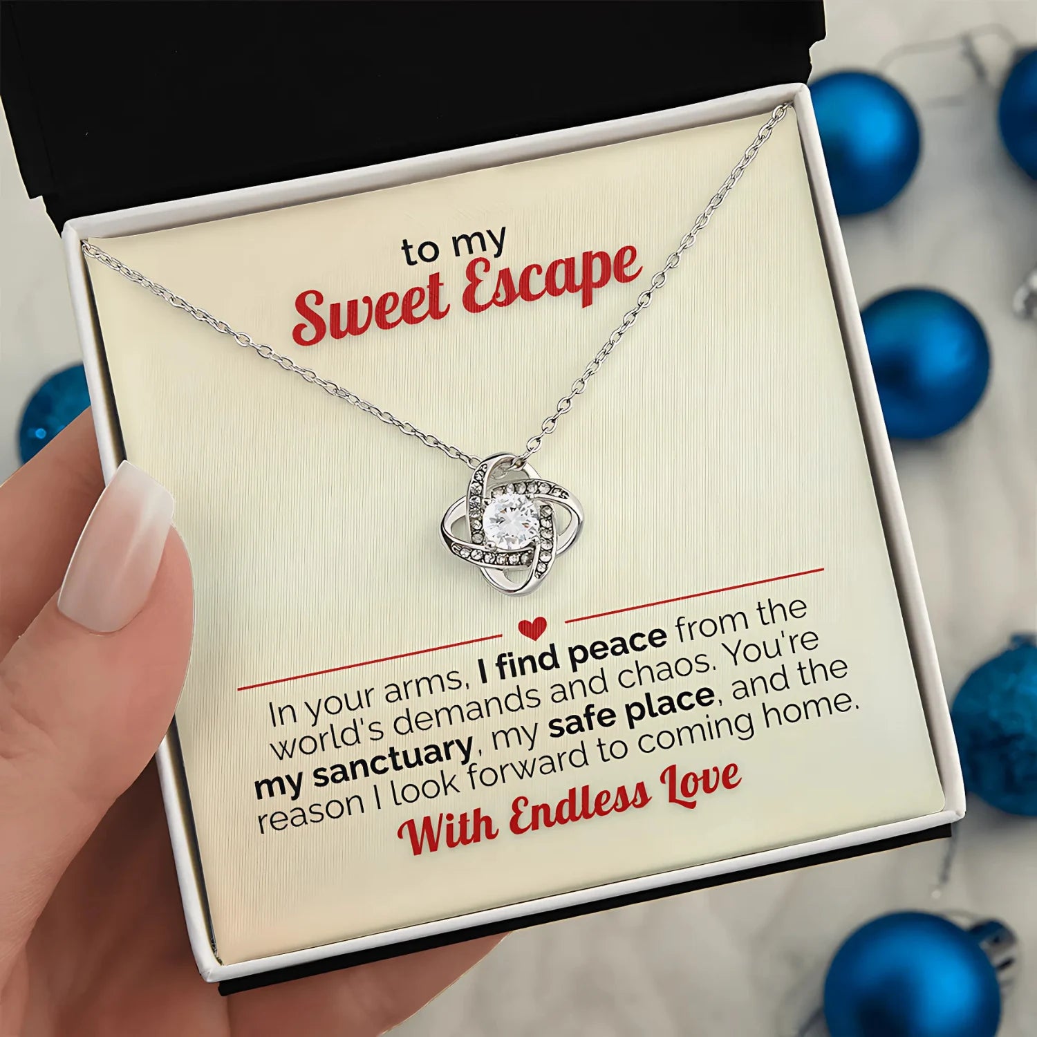 To My Wife - You're My Sweet Escape Gold Necklace